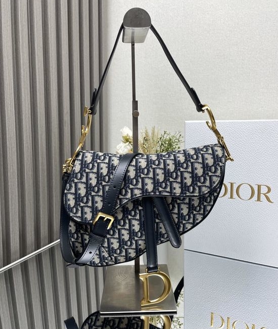 Christian Dior CD Saddle Large Canvas Bag 0928