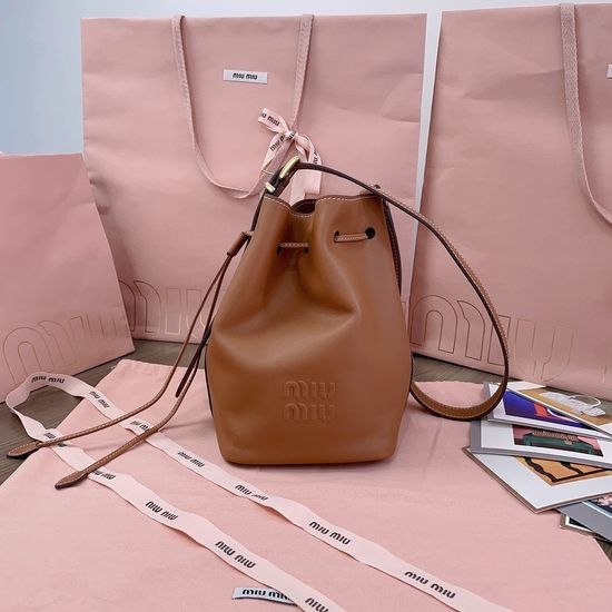 Miu Miu Small Bucket Bag Supple Leather 5BE090