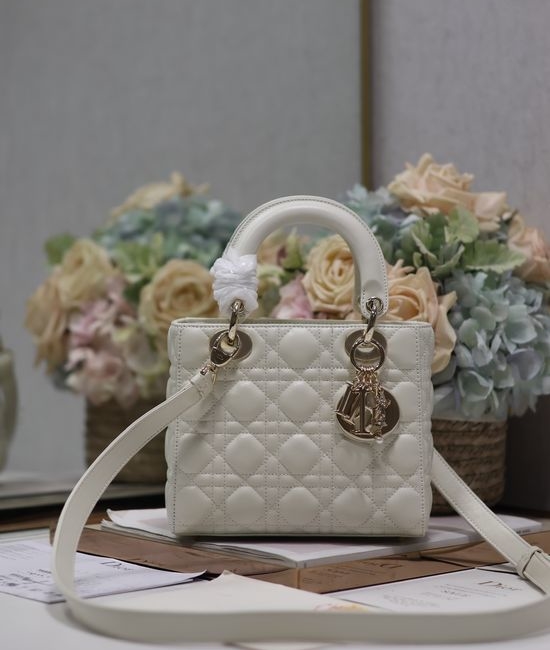 Christian Dior CD Lady Lambskin Quilted Handbag 0531