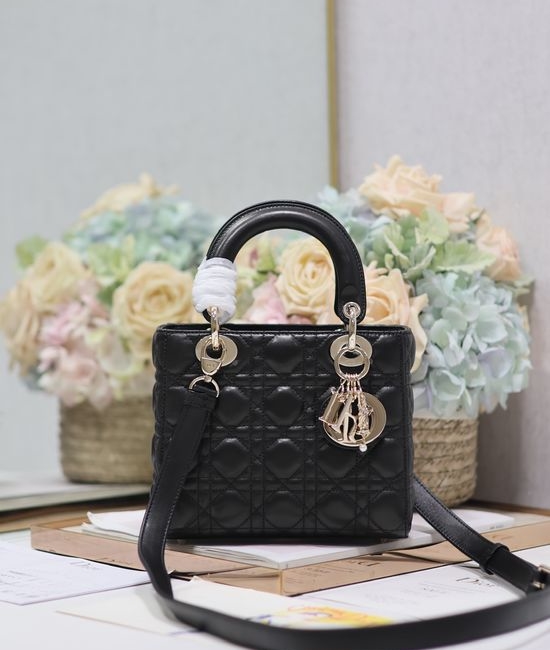 Christian Dior CD Lady Lambskin Quilted Handbag 0531