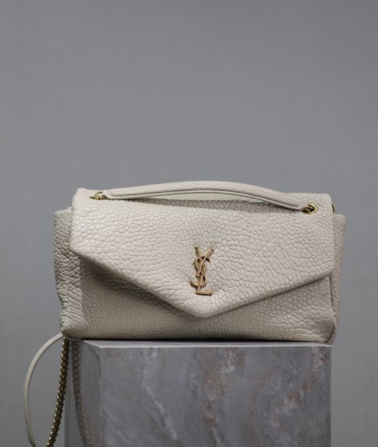 Yves Saint Laurent YSL CALYPSO Chain Bag White 777399