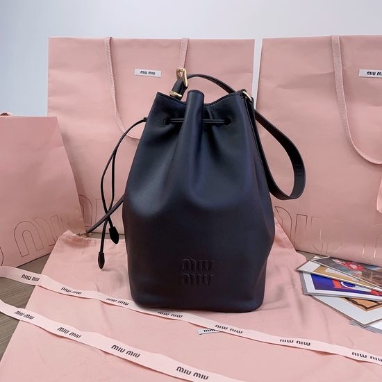 Miu Miu Leather Bucket Bag 5BE089