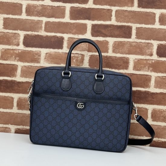 Gucci Dark Blue PVC Satchel 792116