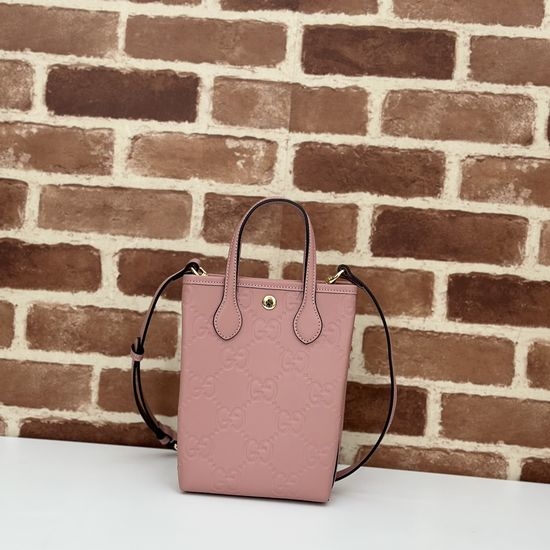 Gucci Light Pink Embossed Handbag 790133