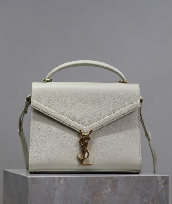 Yves Saint Laurent YSL Cassandra Caviar Leather White 578000