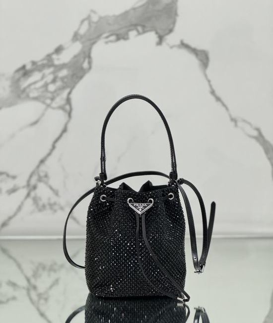 Prada Crystal Bucket Bag 1BE067