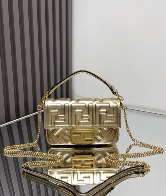 Fendi Baguette Small Lambskin Crossbody Bag 212