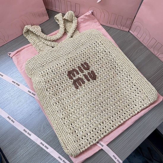Miu Miu Woven Tote Bag 5BG230