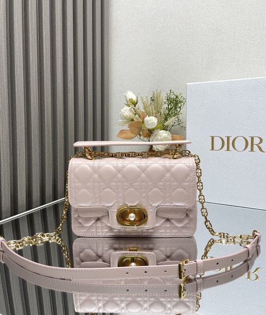 Christian Dior CD Jolie Pearl Handbag Pink 9271