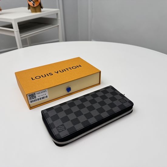 Louis Vuitton LV Damier Graphite Zipper Wallet N63095