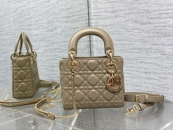 Christian Dior CD Classic Lady Satchel Beige 6603
