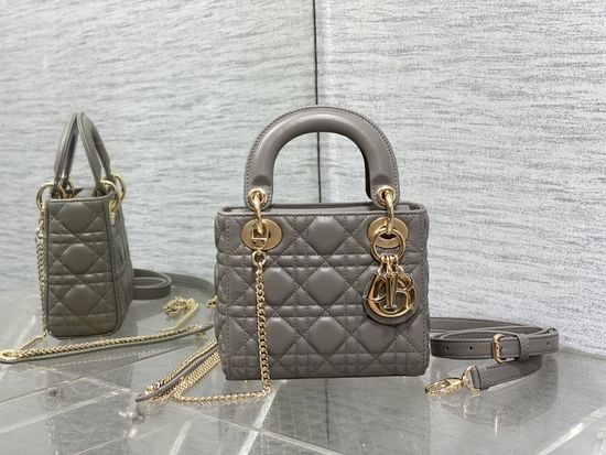 Christian Dior CD Classic Lady Light Gray Small Bag 6603