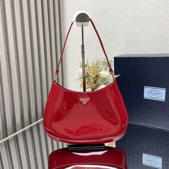 Prada Patent Leather Shoulder Bag 3405