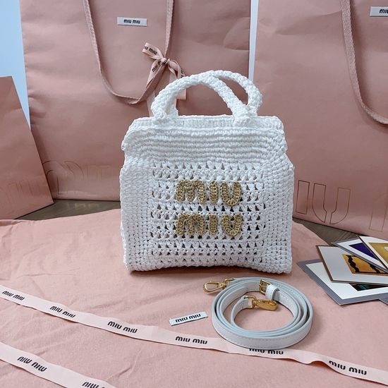 Miu Miu Tote Woven Bag 5BA283