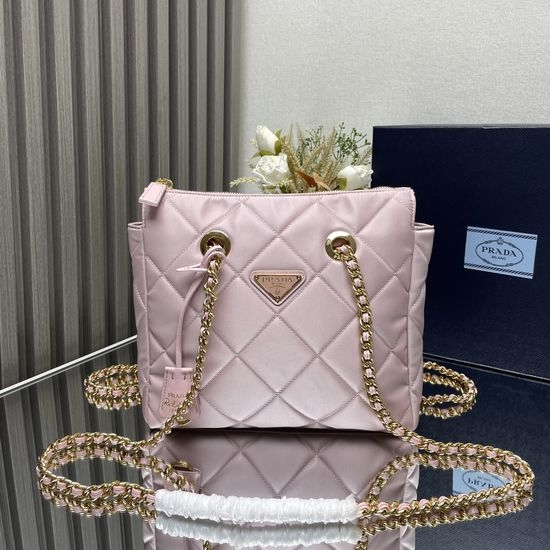 Prada Vintage Quilted Chain Hobo Bag 1BG468