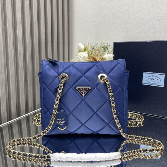Prada Vintage Quilted Chain Hobo Bag 1BG468