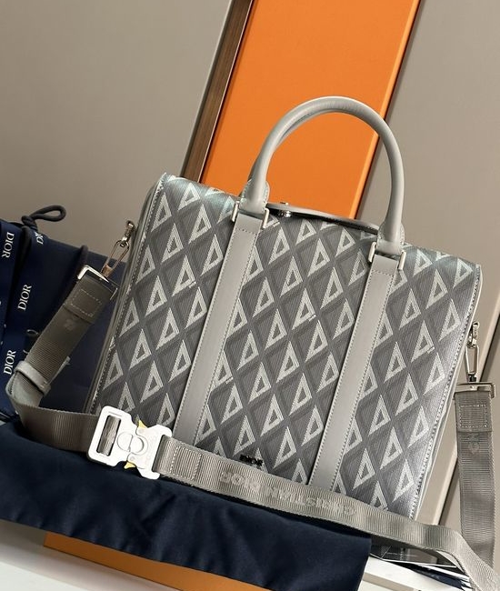 Christian Dior CD Lingot Canvas Briefcase 93266
