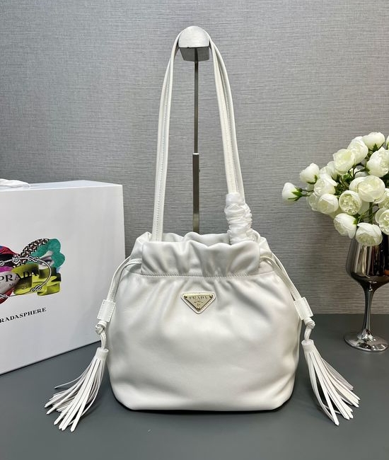 Prada Lambskin Drawstring Pouch Bag 1BG541