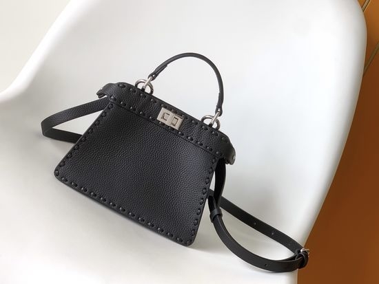 Fendi Peekaboo ISeeU Mini Calfskin Handbag 327s