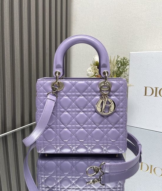 Christian Dior CD Lady Christian Dior CD My ABC Purple Lambskin Bag