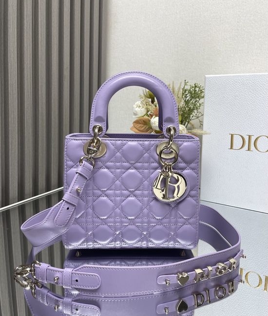 Christian Dior CD Lady Lambskin Quilted Handbag 0538