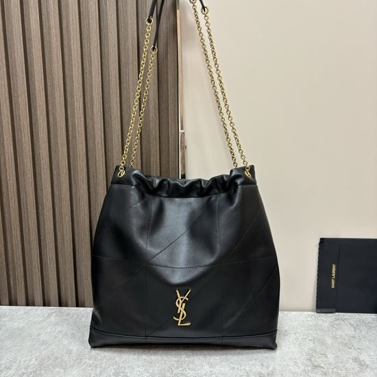 Yves Saint Laurent YSL Pochon Lambskin Drawstring Bucket Bag 781666