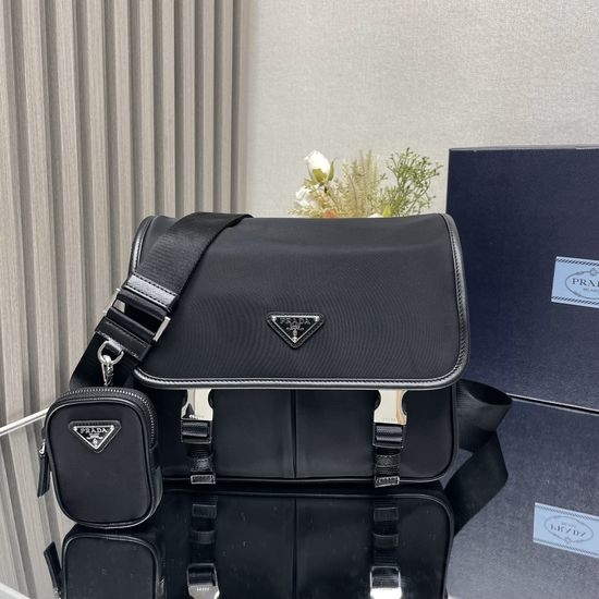 Prada Messenger Bag with Saffiano Trim 2VD769A