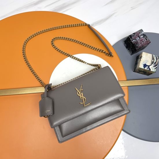 Yves Saint Laurent YSL Sunset Classic Textured Leather Bag 442906.Zx