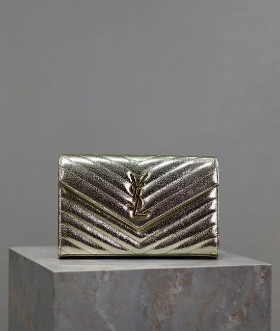 Yves Saint Laurent YSL MONOGRAM Envelope Textured Bag 377828