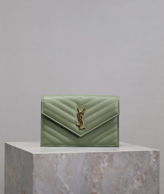 Yves Saint Laurent YSL WOC Small Leather Envelope Bag 393953