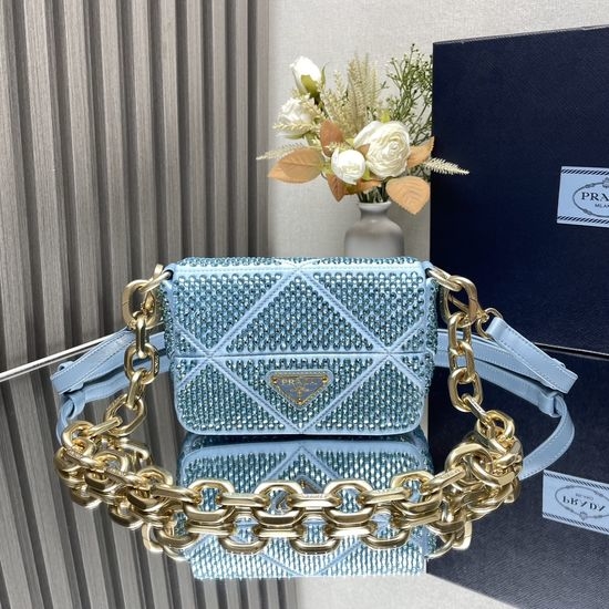 Prada Crystal Shoulder Bag Timeless 1BD329