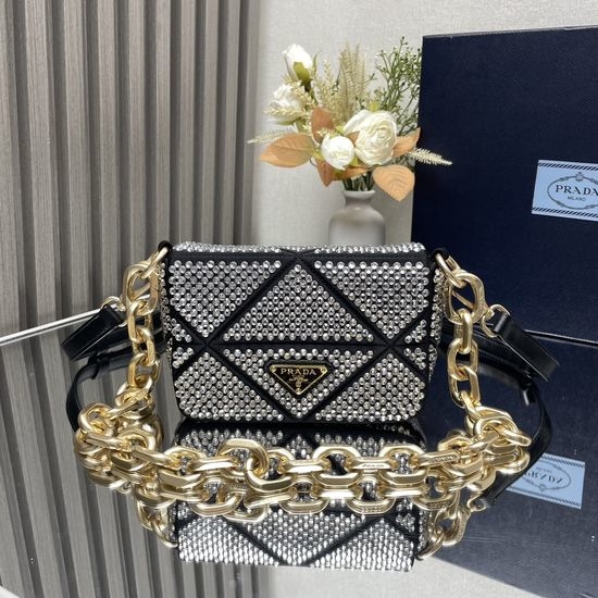 Prada Crystal Bag Elegant Design 1BD329