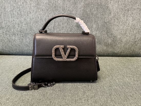 Valentino VSLING Black Leather Mini Handbag 0531