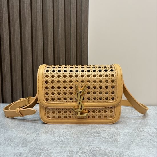 Yves Saint Laurent YSL Solferino Inspired Weaved Leather Bag with L Clasp 634306
