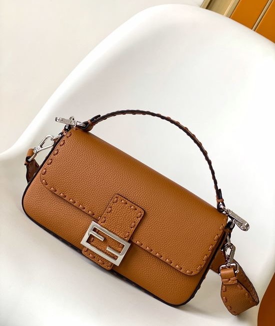 Fendi Classic Medium Litchi Grain Handbag