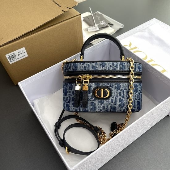 Christian Dior CD 30Montaigne Avenue Denim Cosmetic Bag M2332