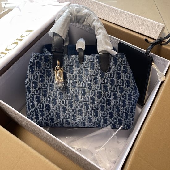 Christian Dior CD Denim Toujours Handbag M2821