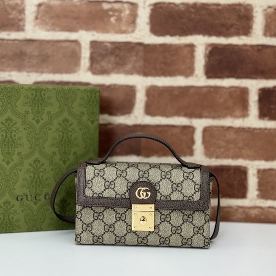 Gucci Classic Bag Brown PVC Material 772314
