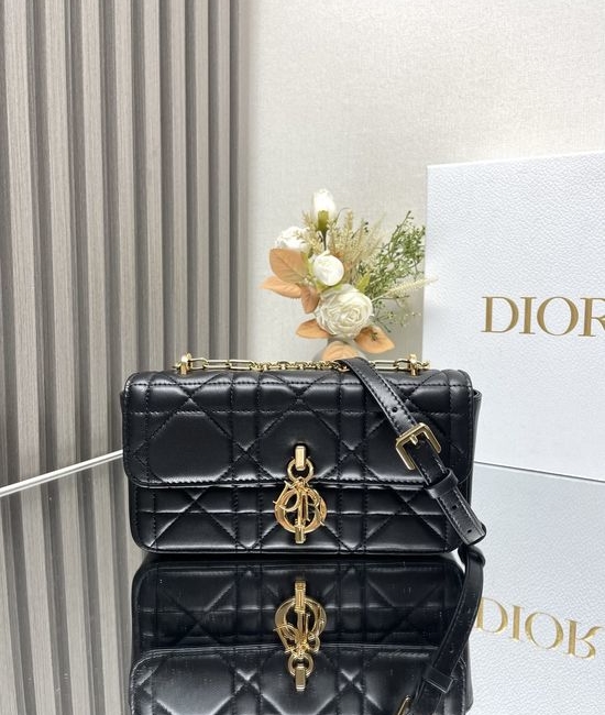 Christian Dior CD Miss Daisy Chain Lambskin Bag 3300 Black