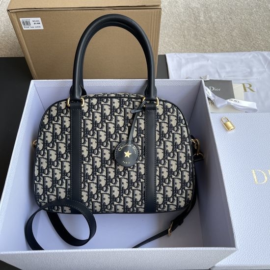 Christian Dior CD D-Vibe Printed Bowling Bag M1341