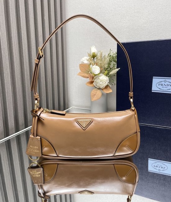 Prada Oil Wax Leather Shoulder Bag 1BC201