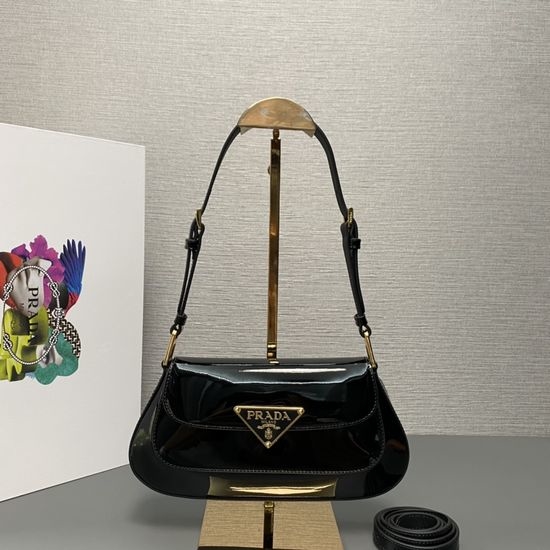 Prada Shoulder Bag Patent Leather 1BD345