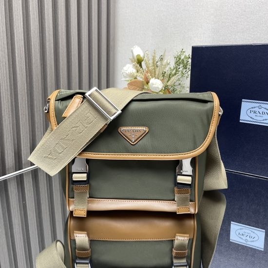Prada Messenger Bag Re-Nylon Leather Trim 2VD066
