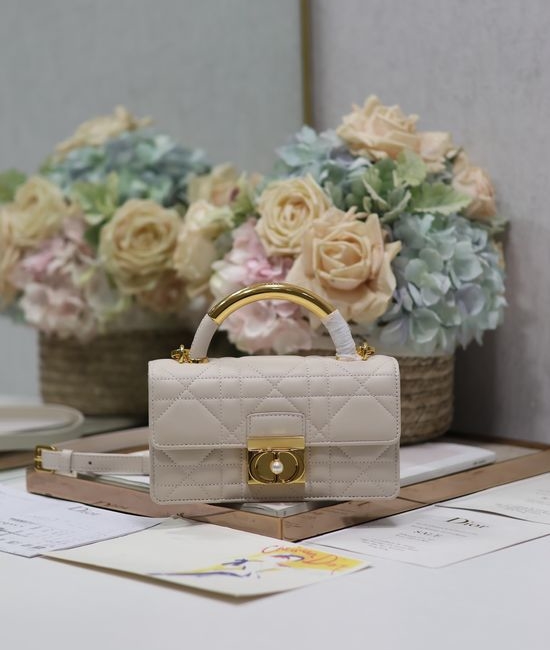 Christian Dior CD Ange Light Beige Handbag 4401