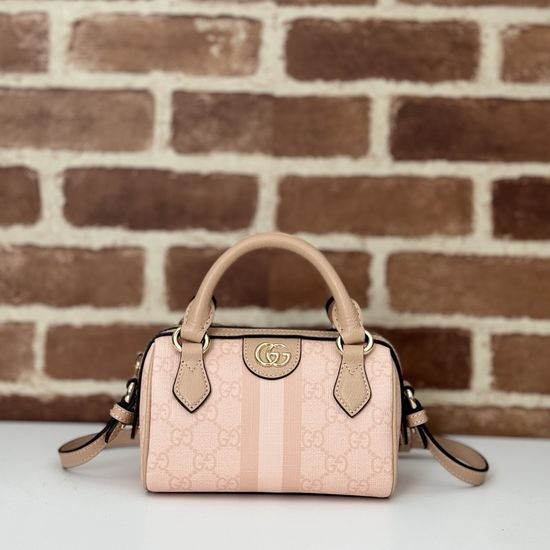 Gucci Original Leather Grey Pink Crossbody Bag 781490