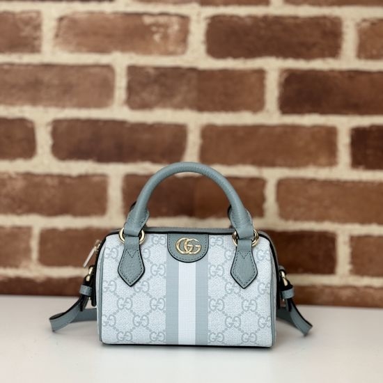 Gucci Original Leather Grey Blue Crossbody Bag 781490