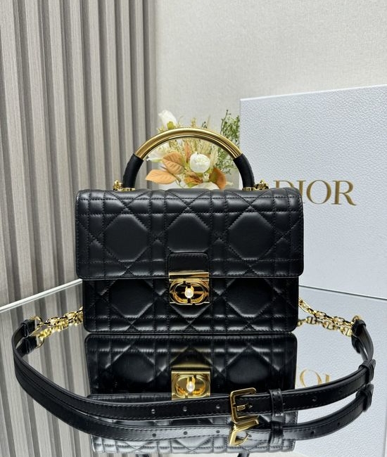 Christian Dior CD Ange Elegant Black Handbag 4402