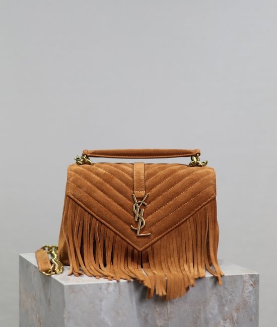 Yves Saint Laurent YSL Monogram College Tassel Satchel 392737