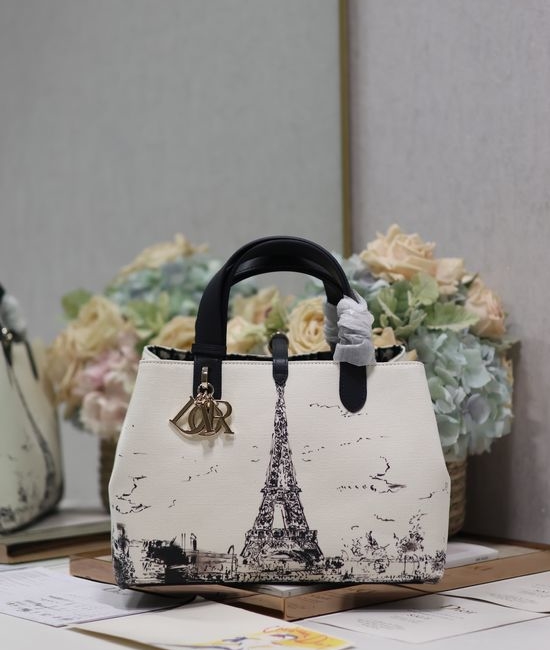Christian Dior CD Toujours Eiffel Tower Medium Handbag 1188