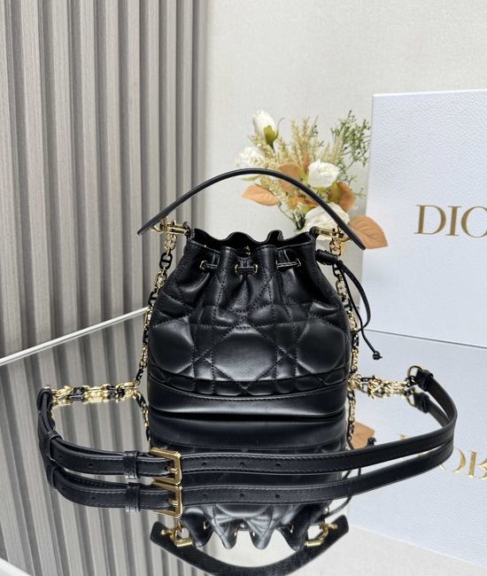 Christian Dior CD Jolie Cannage Quilted Bucket Bag 2780